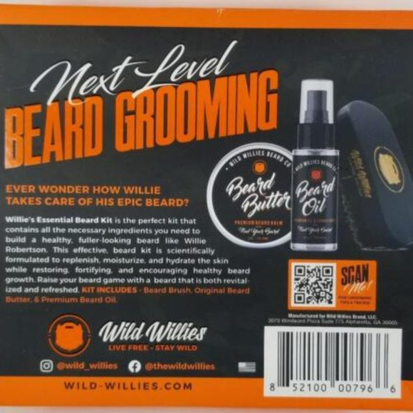 Willies Essential Beard Kit Oil, Butter and Brush Brand New Sealed - Picture 2 of 4